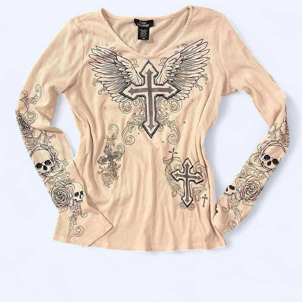 Social Collision Women's Cream T-shirt